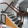 Cầu thang kính trụ lửng đẹp