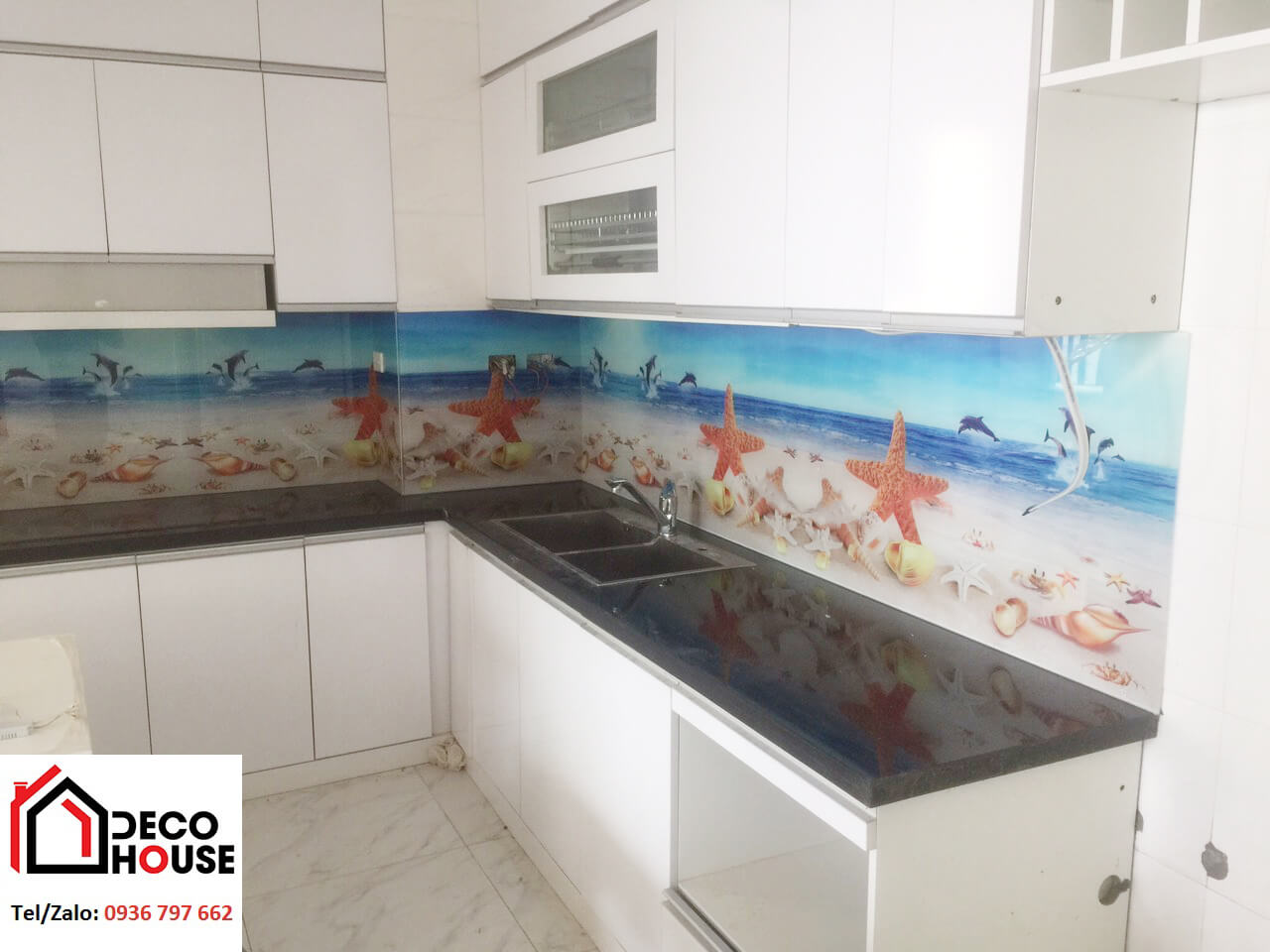 tranh kính 3d ốp bếp