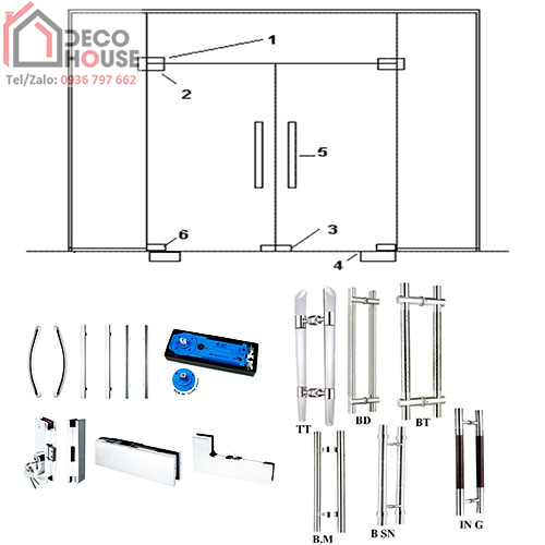Cấu tạo cửa kính thủy lực 