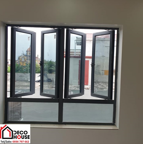 Cửa sổ nhôm Xingfa 4 cánh mở quay đẹp