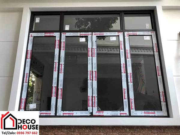 Làm cửa sổ nhôm Xingfa 4 cánh mở hất