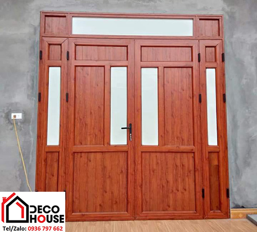 Cửa nhôm Xingfa 2 cánh vân gỗ