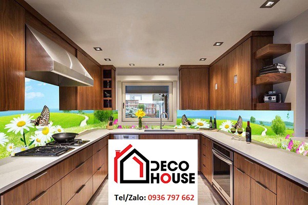Kính bếp 3D thiên nhiên