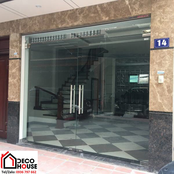 Thi công cửa kính thủy lực giá rẻ