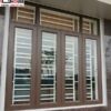 Cửa sổ 4 cánh nhôm PMA màu cafe